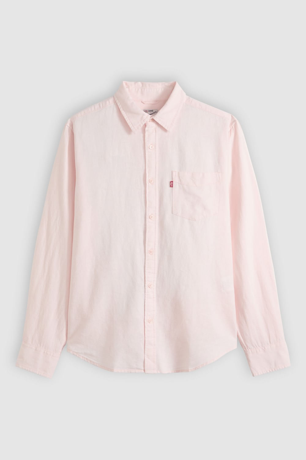 Camisa Ls Sunset one pocket linen cristal rosa — imagen 5