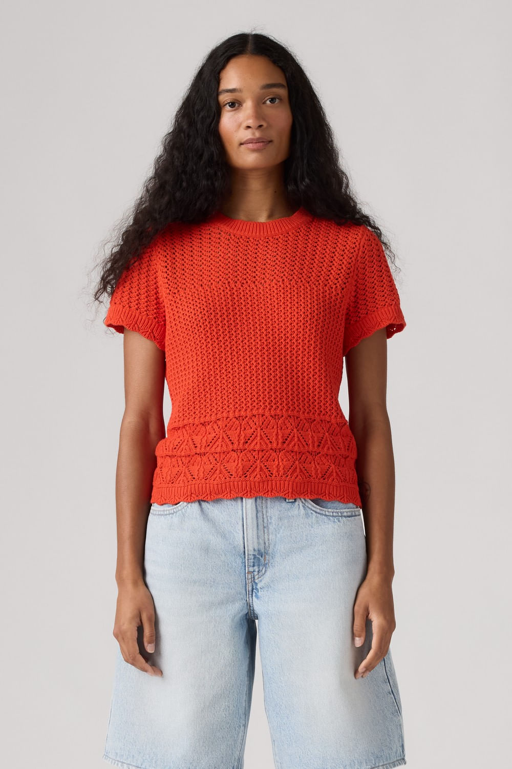 Isabelle crochet sweater signal roja Levis — imagen 3