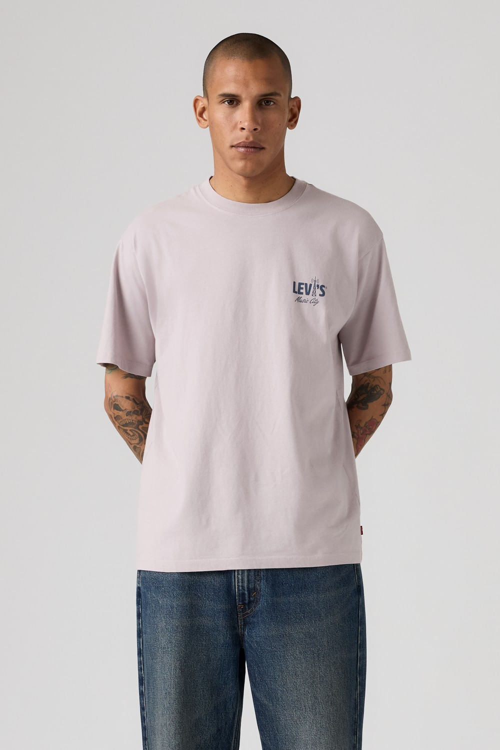 Camiseta vintage fit graphic Levi's gris nube