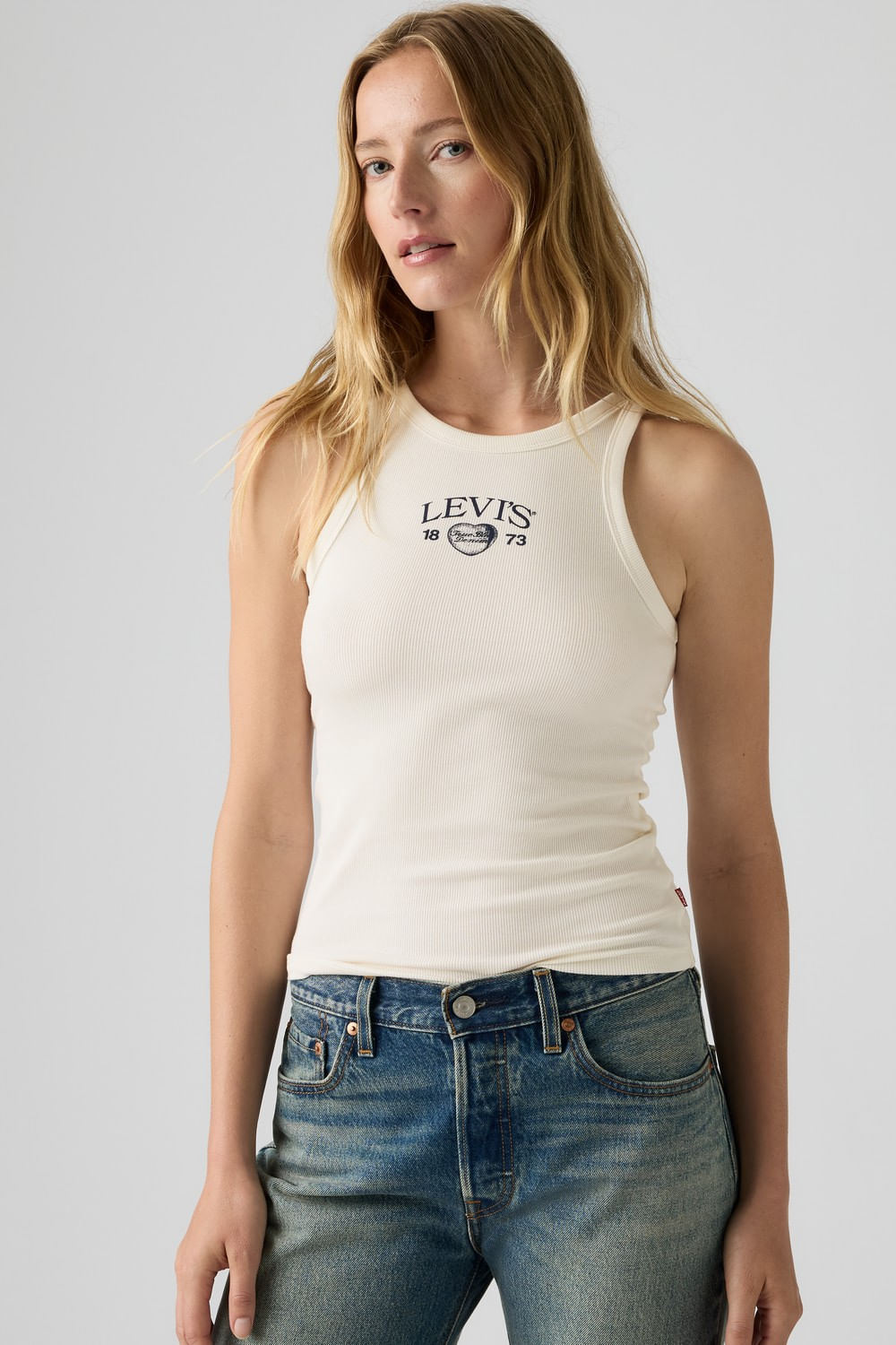 Camiseta racer tank Levi's loc egret gris